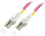 EFB Elektronik EFB LWL Kabel Duplex Jumper LC-LC 50/125 OM4 0,5 Meter LSZH Halogenfrei erika violett 2.0mm geprueft mit Messprotokoll