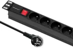QOLTEC Power strip for RACK 1U 16A, PDU, 8xFRENCH, 2m