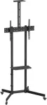 Maclean TV stand / cart, camera shelf, on wheels, 37-70", max load 45kg/5kg shelf, max. VESA 600x400, MC-113 B