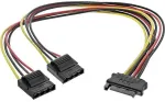 INLINE SATA Power Y-Cable 1 IN two OUT, 0.03m