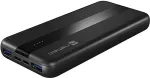 NATEC Power bank TREVI SLIM Q V2 10000mAh, 2X USB-A 18W, 1X USB-C 20W, USB-C - USB0-C cable, black