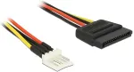 DeLOCK Stromkabel SATA 15Pin -> Floppy 4Pin St/St 0.24m