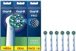 Oral-B | Replaceable toothbrush heads | EB50RX-6 Cross Action Pro | Heads | For adults | Number of brush heads included 6 | White