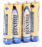 MAXELL ALKALINE LR03 LR3 AAA alkaline batteries, 4-pack, 1.5V, foil packaging