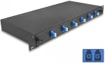 DeLOCK 19? LWL Splei&szlig;box 6 x LC Duplex OS2 1HE komplett best&uuml;ckt