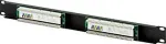 DELTACO 19 "patch panel, 16xRJ45, Cat6, UTP, 1U, 10Gbps, crown terminals, metal, black / PAN-102