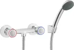 Deante Wall-mounted shower faucet with shower set