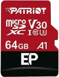M&auml;lukaart PATRIOT MEMORY Patriot V30 A1/micro SDXC/64GB/UHS-I U3 / Class 10/+ Adapter