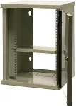 EMITER NET Single hanging cabinet 10" 9U, sheet metal/glass doors, 325&times;330x445mm (width/depth/height) EM/SOHO-9U