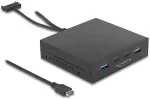 DeLOCK Adapter AV DeLOCK 64057, SATA, USB 3.2 Gen 2 (3.1 Gen 2), USB Type-C, isane, t&auml;ispikk / t&auml;isk&otilde;rgus, SATA 15-kontaktiga, Black