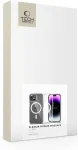 Tech-Protect Kaitse&uuml;mbris FlexAir Hybrid MagSafe, Apple iPhone 15, l&auml;bipaistev valge MagSafe ringiga,