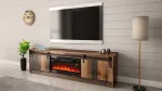 Cama MEBLE RTV GRANERO + fireplace cabinet 200x56.7x35 old wood