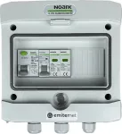 EMITER Switchgear attached AC hermetic IP65 EMITTER with surge protective device AC Noark type 2, 16A 1-F, RCD type A 40A/300mA