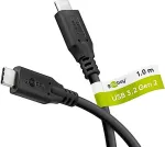 Goobay | USB-C Cable, USB 3.2, 100 W, 10 Gbit/s, Power Delivery, 1 m, Black