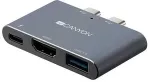 Canyon CNS-TDS01DG laptop dock/port replicator Grey