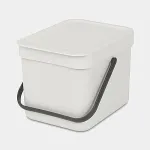 Brabantia Sort & Go Waste Bin Light Grey 6 L