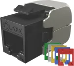 Solarix 10G keystone CAT6A UTP RJ45 RAL FIT black