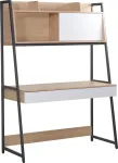 Home4you Kirjutuslaud STUDY riiuliga 124x54xH171cm, tamm/valge