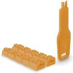Lindy RJ45 Port Schl&ouml;sser Orange, 10 Stck + 1 Schl&uuml;ssel