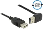 Delock Verlngerungskabel EASY-USB 2.0 Typ-A Stecker gewinkelt oben / unten > USB 2.0 Typ-A Buchse schwarz 0.5 m