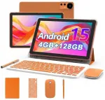 Tahvelarvuti Extralink Tablet CP31 4GB RAM+128GB Orange | Tablet | Android 15, 2Mpx+8Mpx, 6000mAh, 1280x800px, klawiatura, mysz, rysik