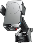 Joyroom magnetiline juhtmevaba autolaadija (armatuurlaua versioon) 68&ndash;95 mm, 15W Max, USB&ndash;Type-C kaabliga (1m), Black (JR-ZS241S)