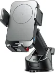 Joyroom magnetiline juhtmevaba autolaadija (armatuurlaua versioon) 68&ndash;95 mm, 15W Max, USB&ndash;Type-C kaabliga (1m), Black (JR-ZS241S)