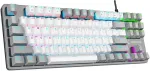 Klaviatuur RAMPAGE Klawiatura przewodowa SNUGK14RS-WG Snug RGB KRGD Red gamingowa mechaniczna biało-szara