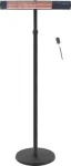 TunaBone Electric Standing Patio Heater, Single carbon golden tube | TB2580ST-01 | Patio heater | 2500 W | Black