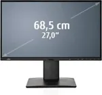 Monitor Fujitsu P27-8 TS UHD - LED- - 68.5 cm (27) - 3840 x 2160 4K UHD (2160p) - IPS - 350 cd/m&sup2; - 1300:1 - 5 ms - 2xHDMI, DisplayPort, Mini DisplayPort - Lautsprecher - Matt Black [Energieklasse G]