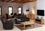 Home4you TV-laud CHICAGO NEW 2-sahtliga, 140x40xH45cm, puit: tammespoon/MDF, v&auml;rvus: naturaalne, viimistlus: &otilde;litatud