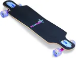 NONAME Muuwmi Longboard Compact Skateboard skrituļdēlis, ABEC 7, ar gaismiņām