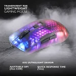 Hiir DELTACOIMP Gaming Mouse DELTACO GAMING DM310 Semi-Transparent RGB Ultralight, black / GAM-144