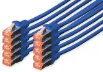 Digitus CAT 6 S/FTP Patchkabel, 10 St&uuml;ck, 5m, blau