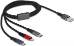 DELOCK USB 3in1 Lightn. mUSB / USB-C 1m - 87277 3-colored