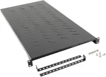 LANBERG 19" FIXED SHELF 1200 MM BLACK (1U/483X910 MM MAX. LOAD CAPACITY UP TO 25 KG, 4-POINT MOUNTING)