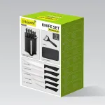 Maestro Kitchen cutting set MR-1413 Knife set (MR-1413-BLACK) Black