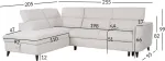 Home4you Nurgadiivanvoodi SAMANTHA VN 255x205/95xH82/99cm, valge