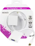 DELTACO Adapter mini DisplayPort - VGA, white / DP-VGA4-K