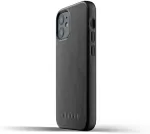 Mujjo Kaitse&uuml;mbris Apple iPhone 12 mini, naturaalsest nahast, must,