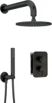 Deante Concealed shower set with mixer box - with overhead shower