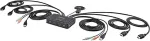 StarTech.com 2-Port Dual Monitor HDMI KVM Switch 4K 60Hz KVM mit 1,5m Integrierten Kabeln USB-A/HDMI/Audio HDMI KVM Switch