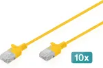 Digitus CAT6 U/UTP SLIM PA 10X5M YELL 10X 5M LSZH AWG 32/7 YELLOW