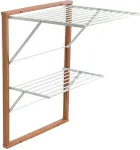 No name ARREDAMENTI KEVIN Wall-mounted drying rack - 64 x 67 cm, Brown