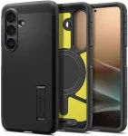 SPIGEN Kaitse&uuml;mbris Tough Armor (MagFit), Samsung Galaxy S26, must, tugijalaga, Qi2/MagSafe toega,