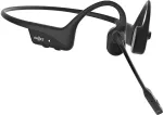 SHOKZ OpenComm2 2025 Upgrade Wireless Bluetooth Bone Conduction Videoconferencing Headset with USB-C Charging Port | 16 Hr Talk Time, 29m Wireless Range, 1 Hr Charge Time | Includes Noise Cancelling Boom Mic, Black