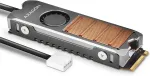 K&otilde;vaketas AXAGON CLR-M2FAN active fan - M.2 SSD, 80mm SSD, copper body, silicone thermal pads, height 13mm