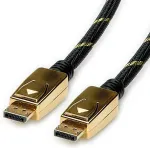 ROLINE 11.04.5921 DisplayPort cable 2 m Black, Gold