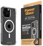 PANZERGLASS &reg; HardCase Transparent w. White MagSafe & D3O&reg; iPhone 15 Pro Max