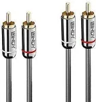 Lindy Cromo Line - Audiokabel - RCA (M) bis RCA (M) - 5,0m - Anthrazit - rund (35348)